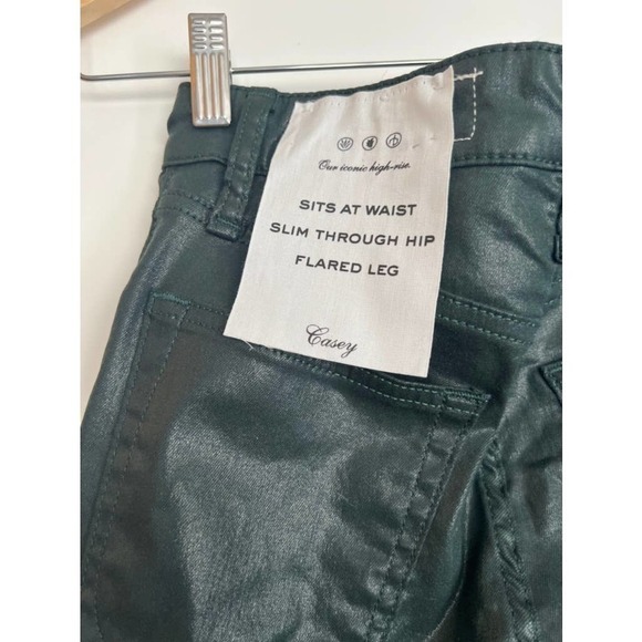 Rag & Bone Casey High Rise Ankle Flare in Coated Pine Green ✨✨HP✨✨ - Picture 6 of 16